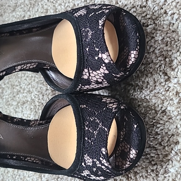 Via Spiga Italian high heels black lace - Picture 3 of 10